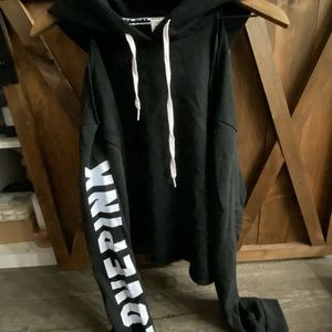 PINK Victoria Secret cold shoulder sweatshirt